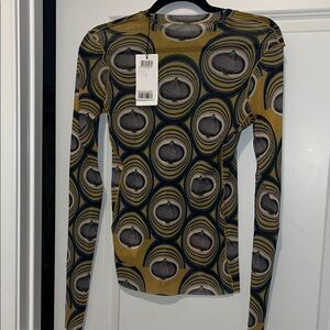 Stylish Multicolor Patterned Women's Blouse